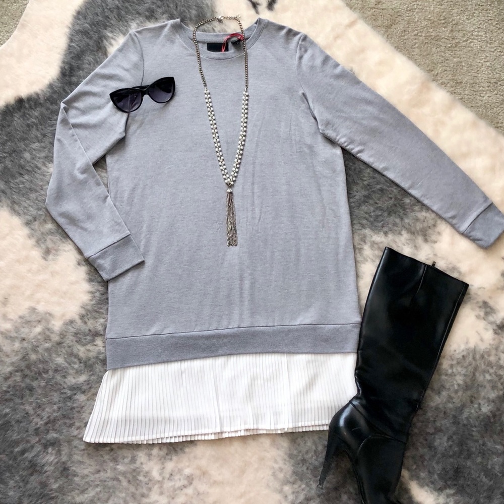 Cynthia Rowley sweater dress w/ ruffle detail NWT
